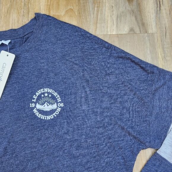 🩵NWT Blue Leavenworth Washington Drop Shoulder Top Large - Picture 4 of 10